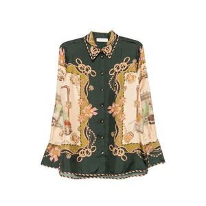 Zimmermann Women Valiant Printed Silk Shirt